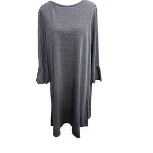 J.Jill Wearever Petite Houndstooth Knit Dress M Classic Chic Workwear Minimalist